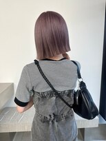 ステン(sten)&nbsp;ラベンダーグレー/切りっぱなしボブ/タッセルボブ/ダブルカラー