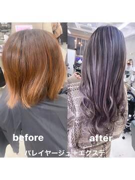 メルシー 福岡天神店(Merci) カラー+エクステ[エクステ/シールエクステ/インナーエクステ]