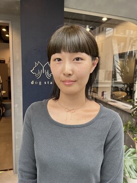 ドッグスター(dog star) ブリーチ無しオリーブカラーフルバングレイヤー 登戸/向ヶ丘遊園