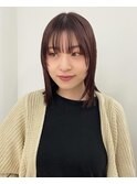 ホワイトグレージュミニウルフショートミディアムヘア50代