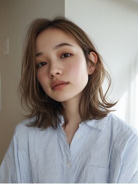 アネモネ 真美ヶ丘店(Ane mone) かき上げ外ハネミディ