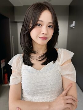 サンド ミュウ 横浜店(sand mieu) ミディアムレイヤー/ワンホン/韓国風/横浜駅/透明感/グレージュ