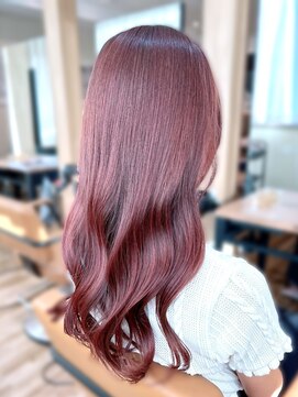 ソワバイアロマヘアー(soi by AROMA hair) カシスピンク/チェリーピンク/ピンク系カラー/顔周りレイヤー