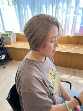 オーシャン(Ocean) 【OceanHair&Life田中愛梨】ブリーチ/ミルクティーベージュ