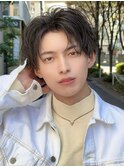 フェザーショートフェザーパーマツーブロックセンターパート