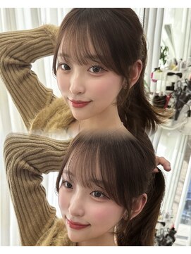 レイリー 原宿 表参道(Rayreee) ポニーテールが盛れる薄め前髪