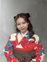 フェリーチェ(Felice) 卒業式ヘア ハーフツイン リボン