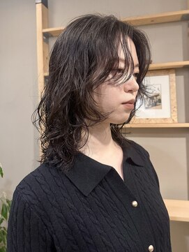 ロニカ 銀座(LOuNICA) ミディアムパーマ/ミディアムレイヤー/髪質改善/パーマヘア