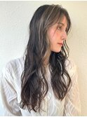 ロングレイヤー/デジタルパーマインナーカラー透明感カラーp大宮