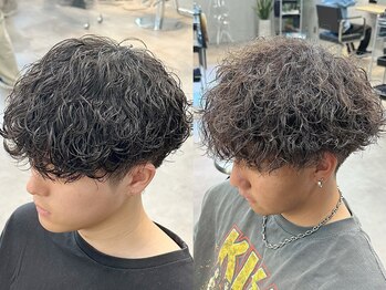 トゥイン 八王子(TWIN)の写真/波巻きスパイラルパーマが人気◎［メンズ/メンズパーマ/ツイストパーマ/ニュアンスパーマ/眉毛/八王子］