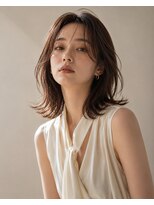 サンク(thank)&nbsp;モーブブラウンベージュの大人ハッシュレイヤーボブ
