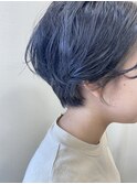 ショート×ネイビーカラー