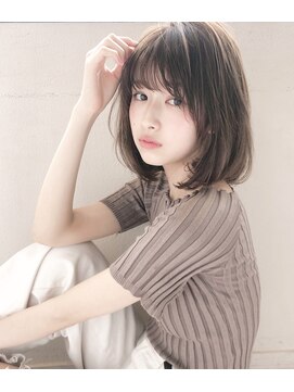 エレノア トーキョー 恵比寿(ELEANOAH TOKYO) 韓国風ワンカールボブ くびれヘアビタミンカラーメルティカラー