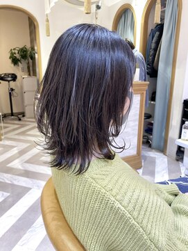 ロンドアベニール 北千住(Lond avenir) ミディアムレイヤー　グレージュハイライト　西田大樹