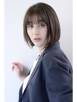 ノーヴェ(Nove) 28歳からの大人ヘア 地毛ナチュラルハイライト × シースルーBOB