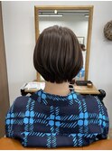 ショートボブ/似合わせカット/アースカラー/大人かわいい