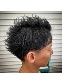 パーマ風ショートスタイル
