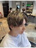【EIGHTMEN】外国人風ハイライトメンズショートウルフ