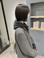 ラミエバイメルト 下北沢(lamie by melt)&nbsp;村上/切りっぱなしボブ 地毛風カラー 暗髪 ぷつっとカット