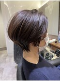 ショート/ショートボブ/ハンサムショート/根元パーマ