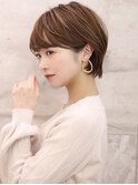 大人可愛い小顔ひし形クビレ丸みボブ20代30代40代大人ショート