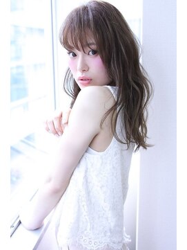 リル 西宮(LiL') 【LiL'西宮】ルーズウェーブ_セミロング_アッシュグレージュ★