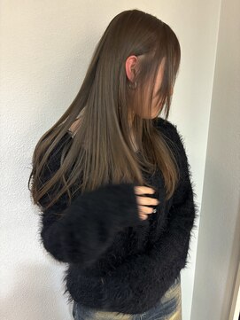 リト(riTo) 20代暗めカラーデザインカラーロングオリーブグレージュベージュ