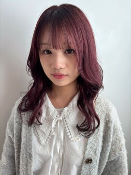 ブローチ(broche) バイオレットピンク