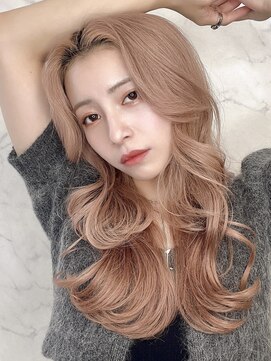 ロウル 渋谷(LOWRL) コーラルミルクティ/ブリーチ