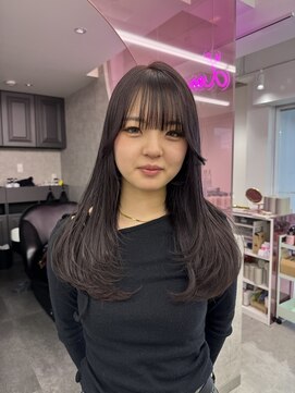 ロンドワン 三宮元町(Lond one) レイヤーカット/ザクザクレイヤー/ラベンダーグレー