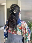 卒業式のハーフアップアレンジ♪