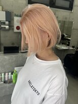 リノート バイ エゴル 名古屋(LINOET by ENGOL)&nbsp;パールオレンジ/名古屋/美容院/ホワイトブロンド/ボブ