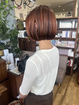 バンビ プライベート サロン(Bambi private salon) Bambi* ミニボブ　アプリコットオレンジ*
