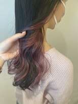 シエル バイ ケンジ 登戸 生田(CIEL by KENJE)&nbsp;インナーカラーピンクバイカラーツートンカラーチェリーブラウン