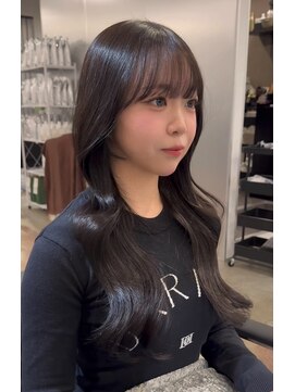 レイヤーカット/顔まわり/韓国ヘア/ロング/髪質改善/縮毛矯正