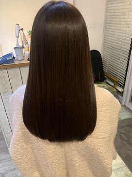 グリット(glit) ロング/髪質改善/酸性ストレート/ブラウン/20代/30代/40代