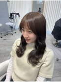 着物ヘア/大人ガーリー/ダークアッシュ/似合わせカット