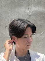 ティーヘア(t.hair) 曲がる縮毛矯正センターパート/刈り上げ/マイクロバブル