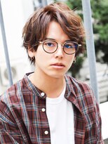 アフロート ディル(AFLOAT D'L)&nbsp;メンズ  髪型　ビジネス　30代　人気　ネガネ　パーマ