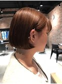 オーガニックカラーで艶のショートボブ×大宮×エヌドット