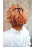 ショート×ブリーチ×オレンジ