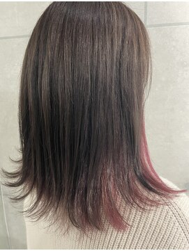 ジンジャー(GINGER) インナーカラー×ピンク×くすみカラー×髪質改善