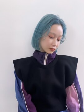 リンドトウキョウ(LINDO TOKYO) R23_ターコイズブルー/ブリーチオンカラー/Wカラー/くすみブルー