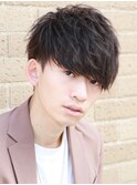ツーブロック刈り上げナチュラルマッシュ