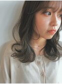 ゆるふわミックス巻きミディアム×スモークアッシュ