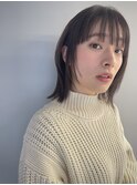 ボブ　顔まわりレイヤー　暗髪