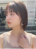 タイトなボブ#ショコラアッシュ#ヘルシースタイル