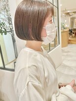 ルエ(rue) 大人可愛い20代30代40代ミルクティーグレージュ切りっぱなしボブ