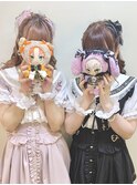 レースアップ × ハーフツインテール // ライブヘア