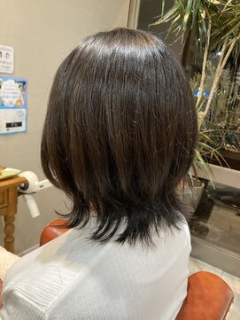 ヘアー クラージュ(hair courage) 外ハネボブ/ネイビーカラー/コタトリートメント